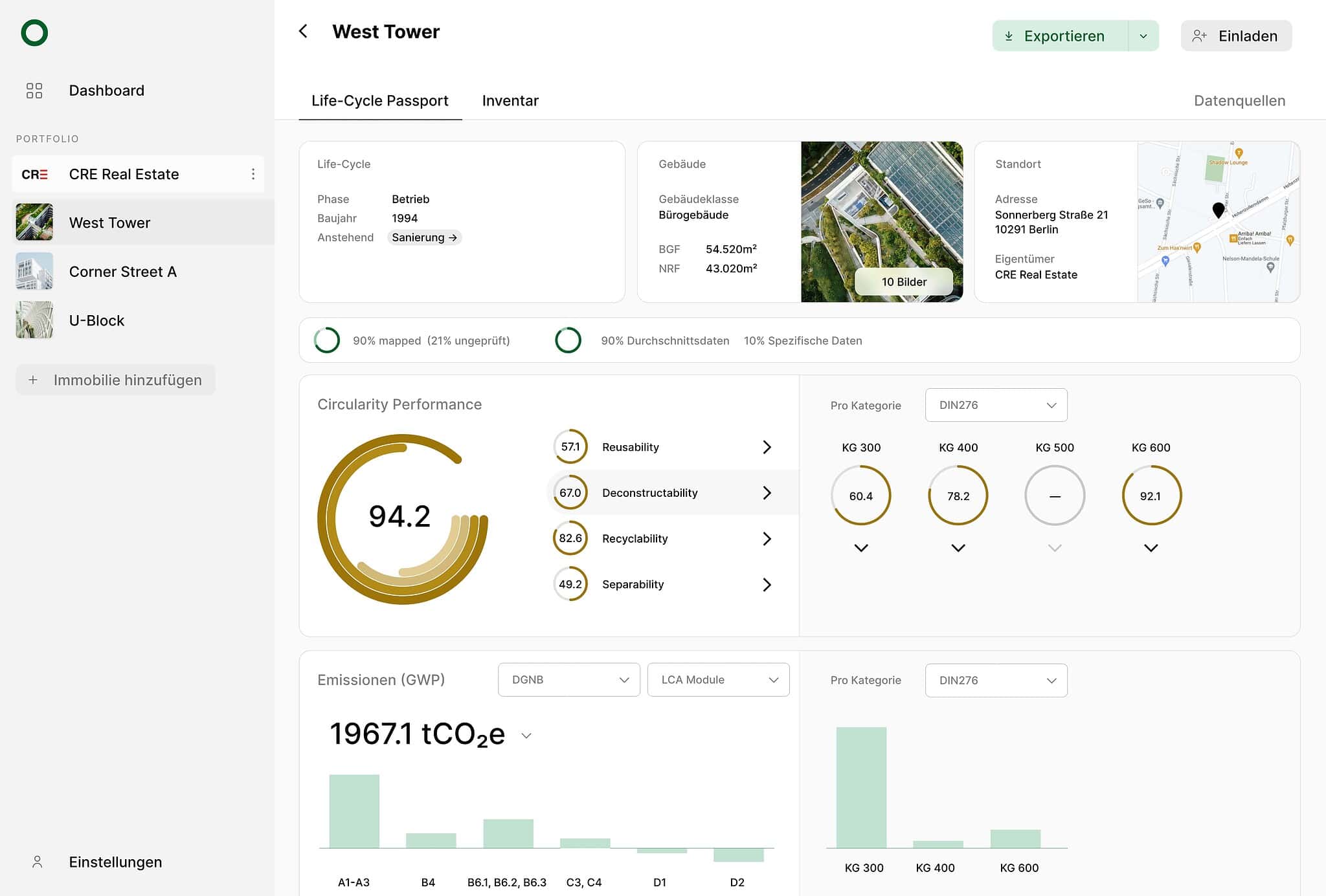 Der digitale geb uderessourcenpass life cycle passport concular