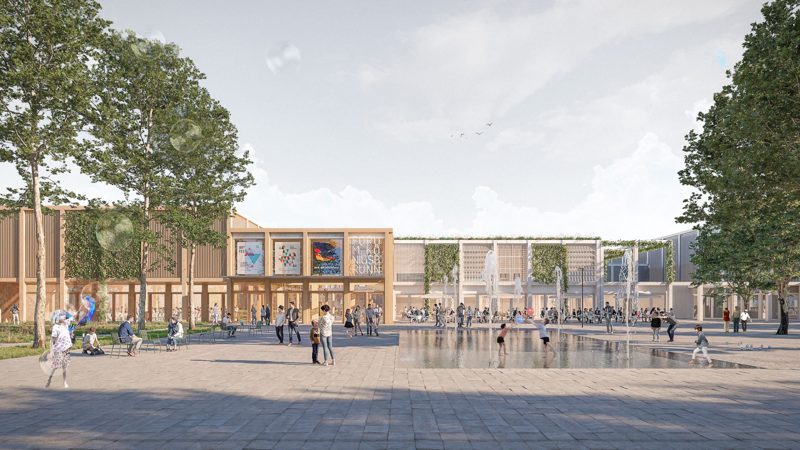Forum Königsbrunn: Zirkuläres Bauen als Leitprinzip 23 Aussenperspektive Forum Abgabe